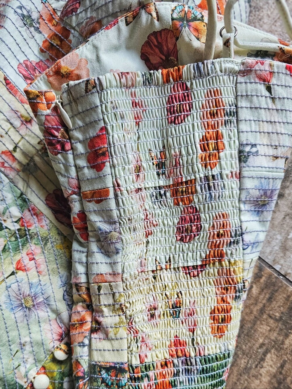 NWT Anthropologie Muse Basque Waist Midi Dress Sz Medium Cottagecore Fairy - Picture 6 of 8
